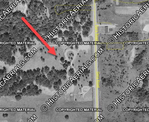 Pine Ridge Amusement Park - 1972 Aerial Showing Car Track